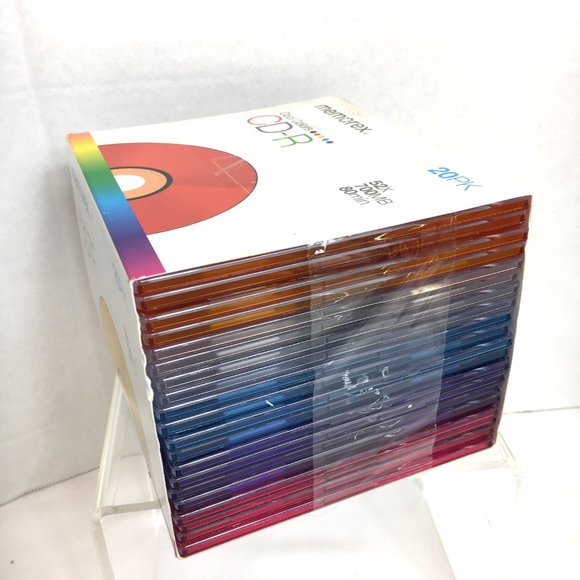 Memorex Pack of 20 CD-R Cool Colors Slim Jewel Cases NWT - Picture 2 of 5